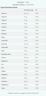 A - Z Multivitamin - 90 Tablets - Nutra Best Europe