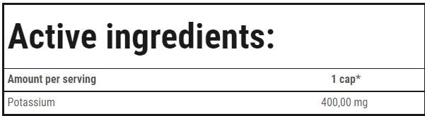 Potassium 400 mg - 90 capsules - Nutra Best Europe