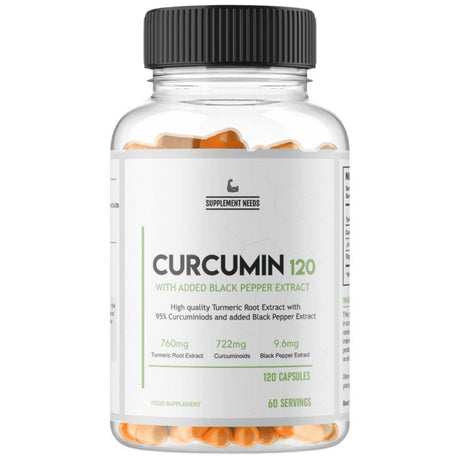 Curcumin & Black Pepper Extract - 120 capsules - Nutra Best Europe