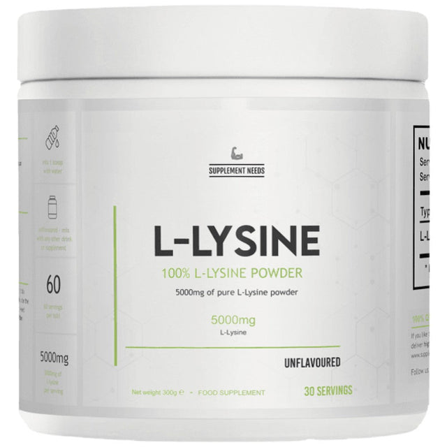 L-Lysine Powder - 300 grams - Nutra Best Europe