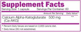 Calcium-AKG 500 mg - 60 capsules - Nutra Best Europe