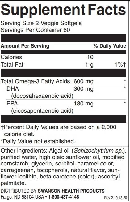 Plant Based Omega-3 | Featuring life's Omega - 120 Gel capsules - Nutra Best Europe