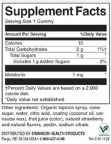 Melatonin Low Dose Gummies 1 mg | Strawberry - 60 Chewable Tablets - Nutra Best Europe