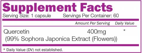 Quercetin 400 mg 60 capsules - Nutra Best Europe