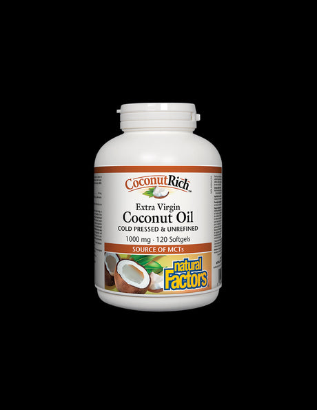 Coconut Oil Extra Virgin 1000 mg - 120 Gel capsules - Nutra Best Europe