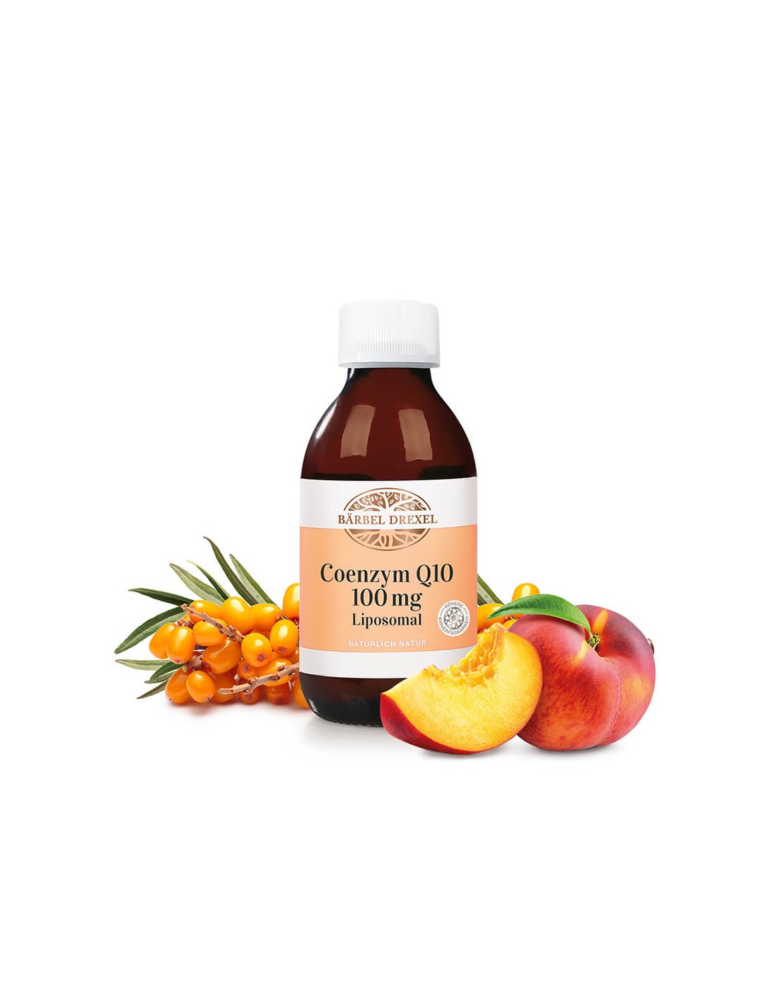 Coenzyme Q10 with high absorption - For a healthy heart, 150 ml (peach flavor) - Nutra Best Europe