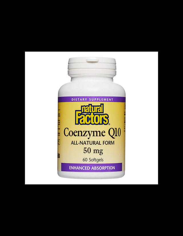 Coenzyme Q10 50 mg | All-Natural Form - 60 Gel capsules - Nutra Best Europe