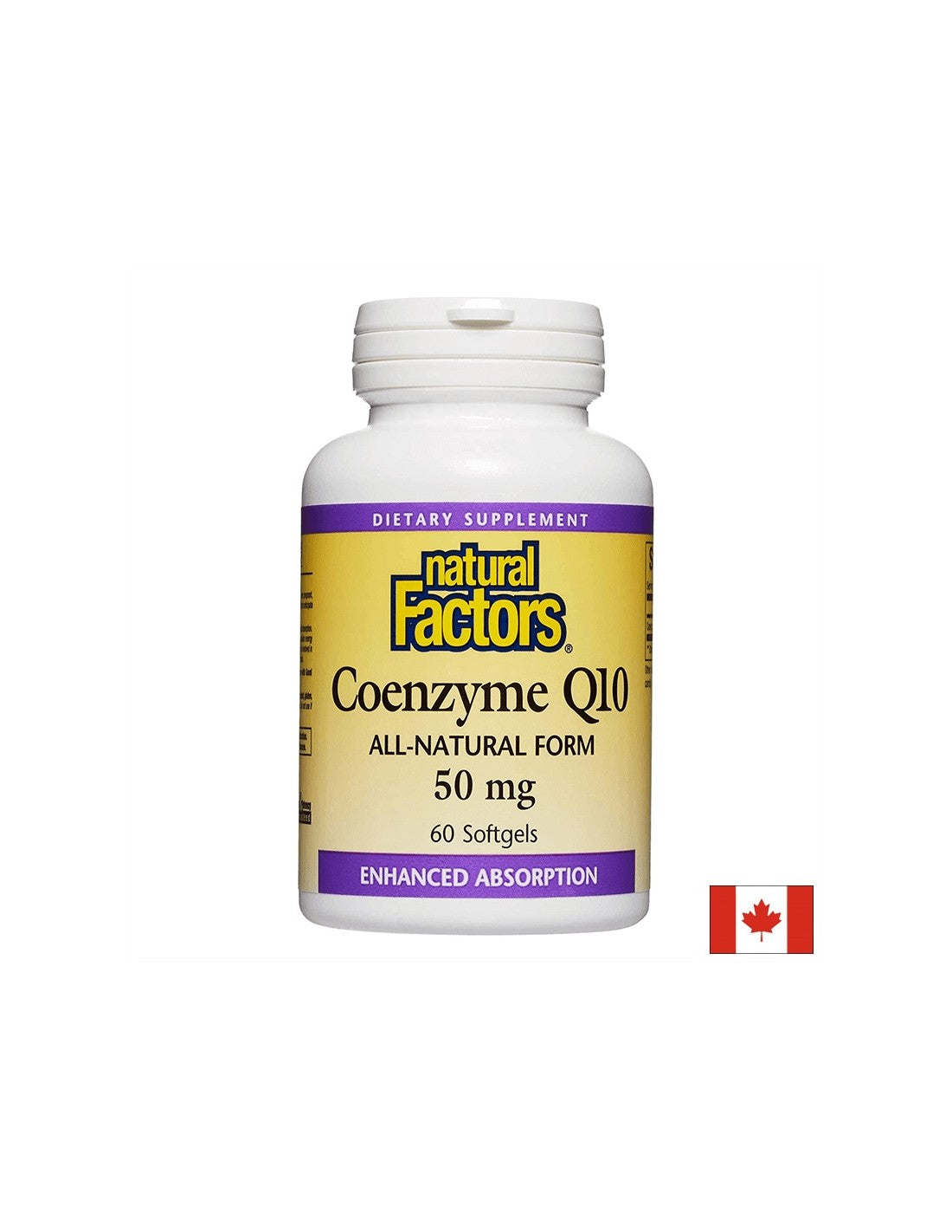 Coenzyme Q10 50 mg | All-Natural Form - 60 Gel capsules - Nutra Best Europe