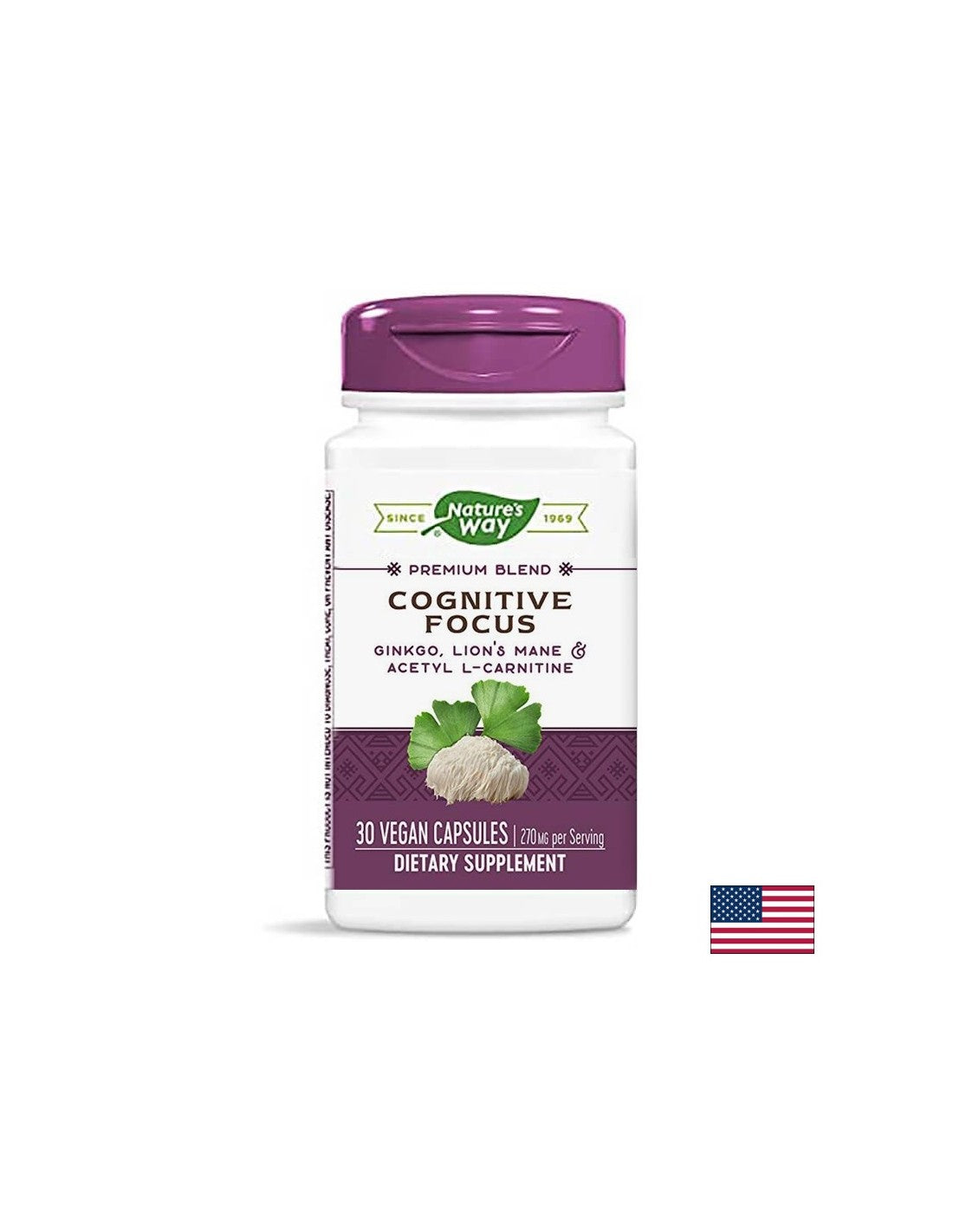 Cognitive Focus - Memory and thinking activity, 30 capsules Nature's Way - Nutra Best Europe