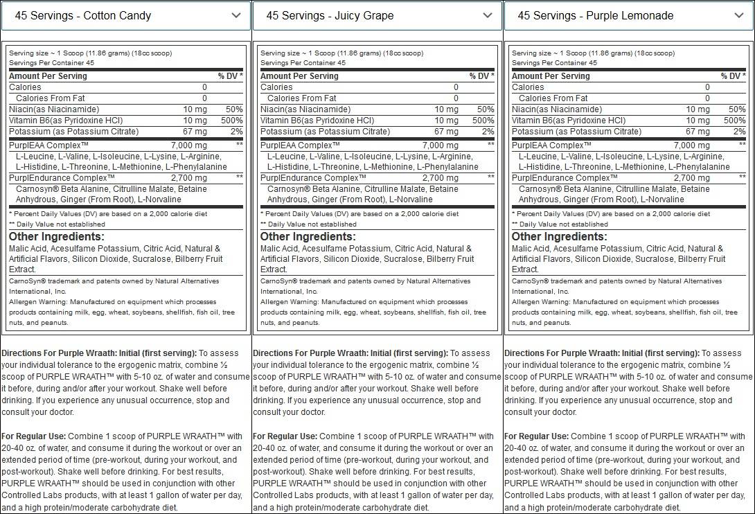 Purple Wrath - 542 grams - Nutra Best Europe