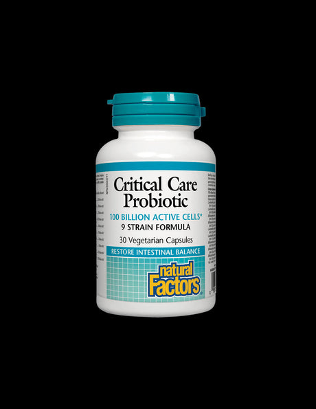 Critical Care Probiotic 100 Billion Active Cells, 9 Strain Formula - 30 capsules - Nutra Best Europe