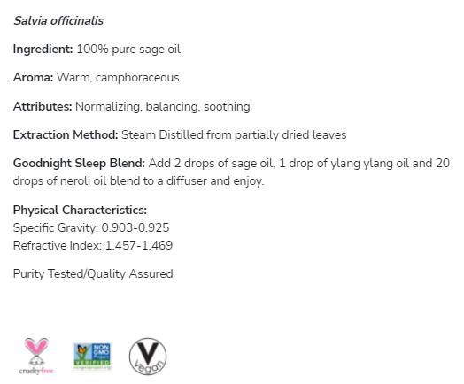 Sage Oil | 100% Pure Salvia Officinalis - 30 ml - Nutra Best Europe