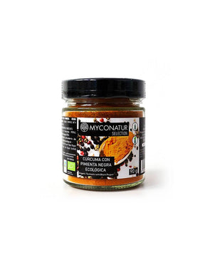 Curcuma Con Pimienta Negra Ecologica - Organic turmeric powder (root) with black pepper, 90 g Myconatur - Nutra Best Europe