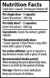 Green Tea Caps 80 capsules - Nutra Best Europe