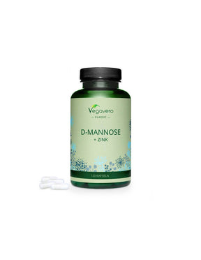 D-mannose + zinc/ D-mannose + zinc, 120 capsules, 100% Vegan Vegavero - Nutra Best Europe