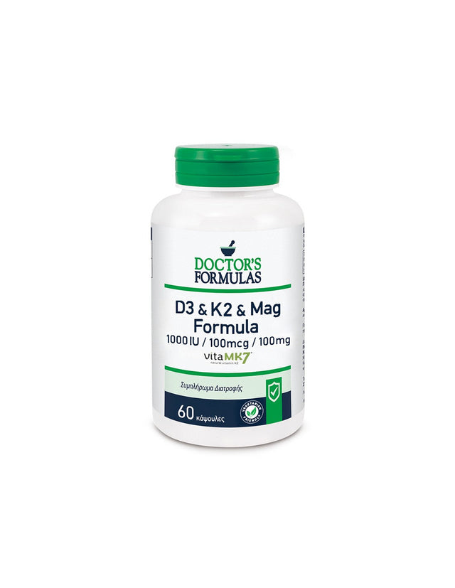 D3 & K2 & Mag Formula - Formula with vitamin D3, K2 and Magnesium x 60 capsules Doctor's Formulas - Nutra Best Europe
