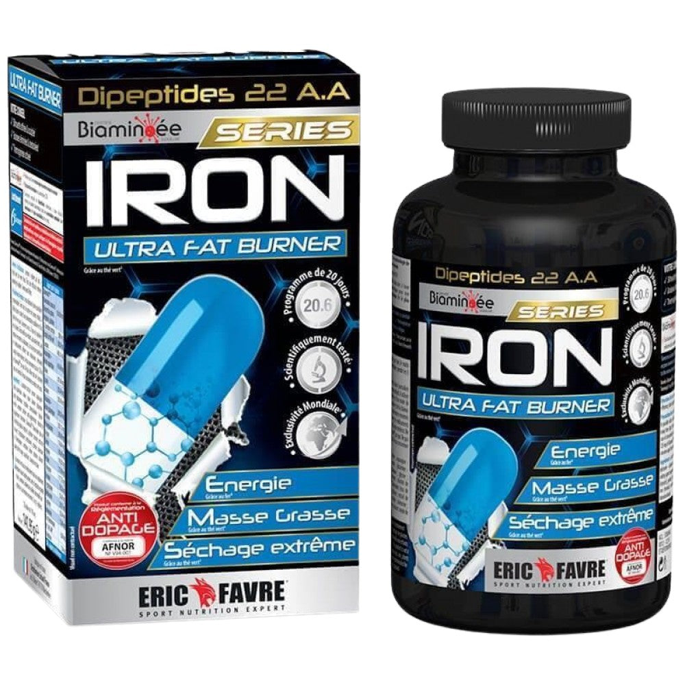 IRON | Ultra Fat Burner with Essential Amino Acids - 120 Gel capsules - Nutra Best Europe