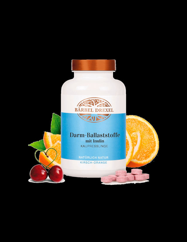 Darm Ballaststoffe mit Inulin / Fibre, 280 chewable tablets with cherry and orange flavor Bärbel Drexel, - Nutra Best Europe
