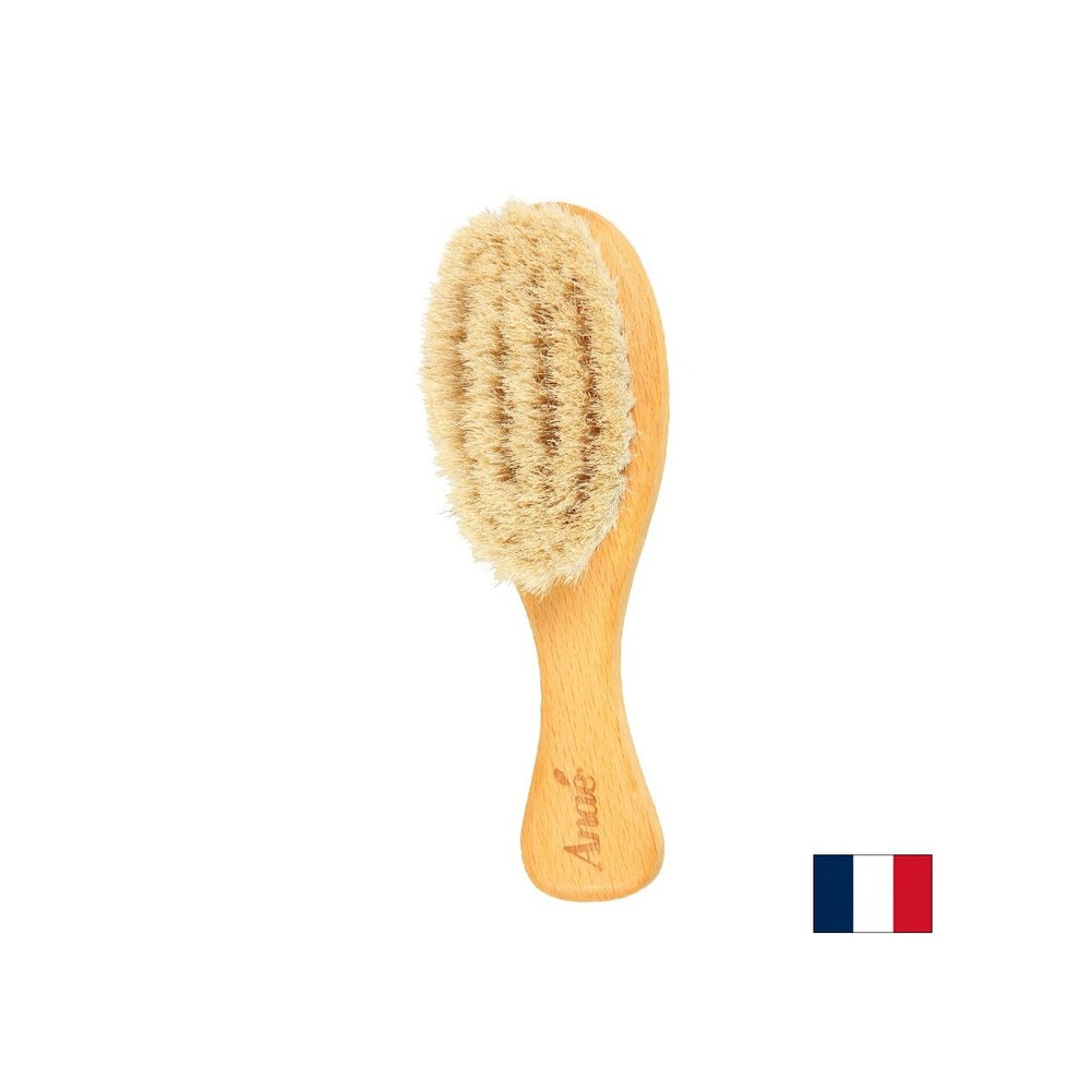 Wooden soft brush for baby hair, 13 cm - Nutra Best Europe