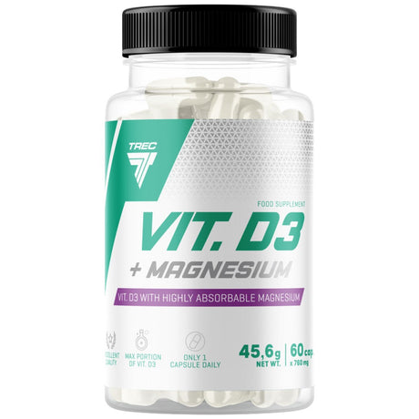 Vit. D3 + Magnesium | Vitamin D 60 capsules - Nutra Best Europe