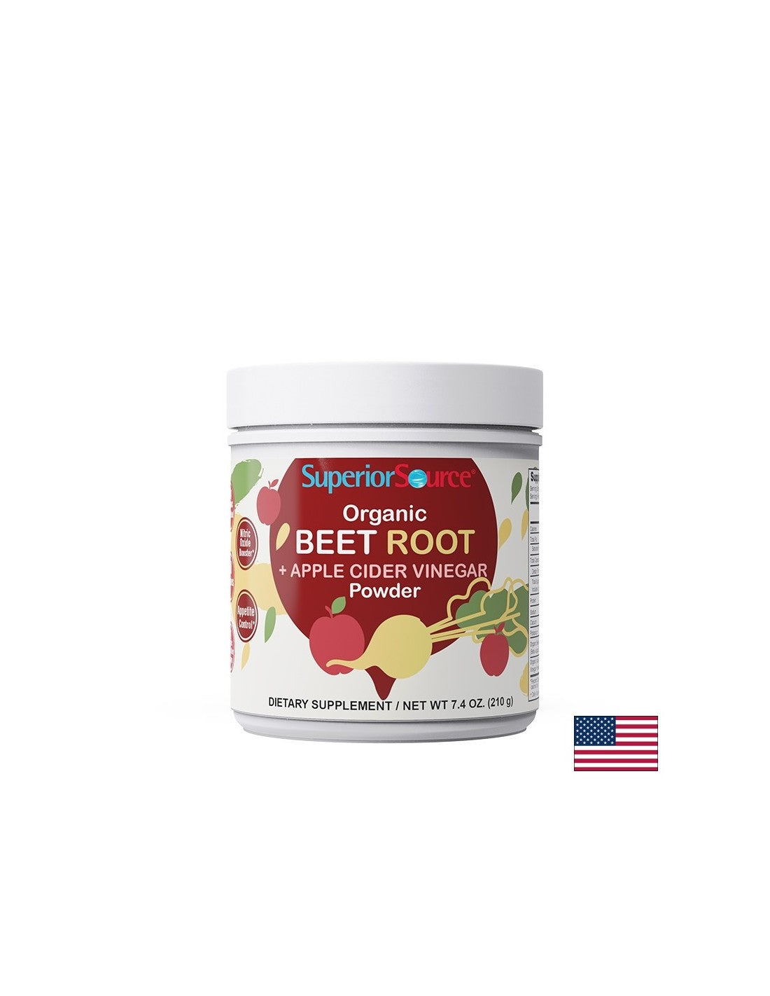 Detox - Organic beetroot + Apple cider vinegar, 210 g powder - Nutra Best Europe