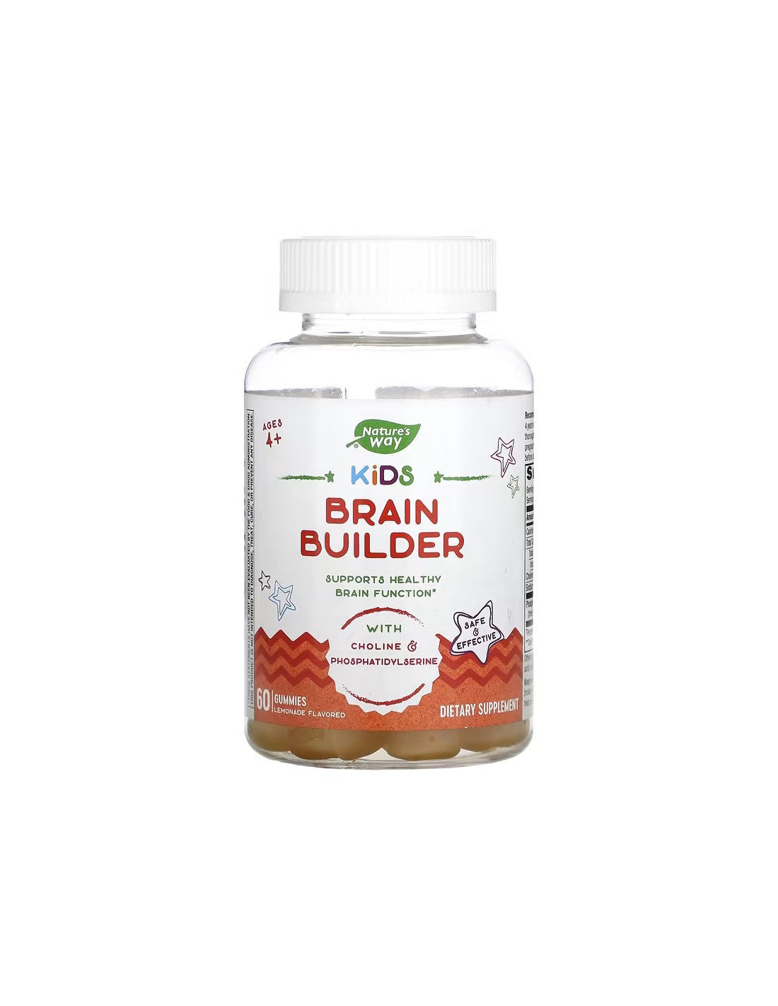 Children's formula for stimulating brain activity - Kids Brain Builder, 60 gel tablets - Nutra Best Europe