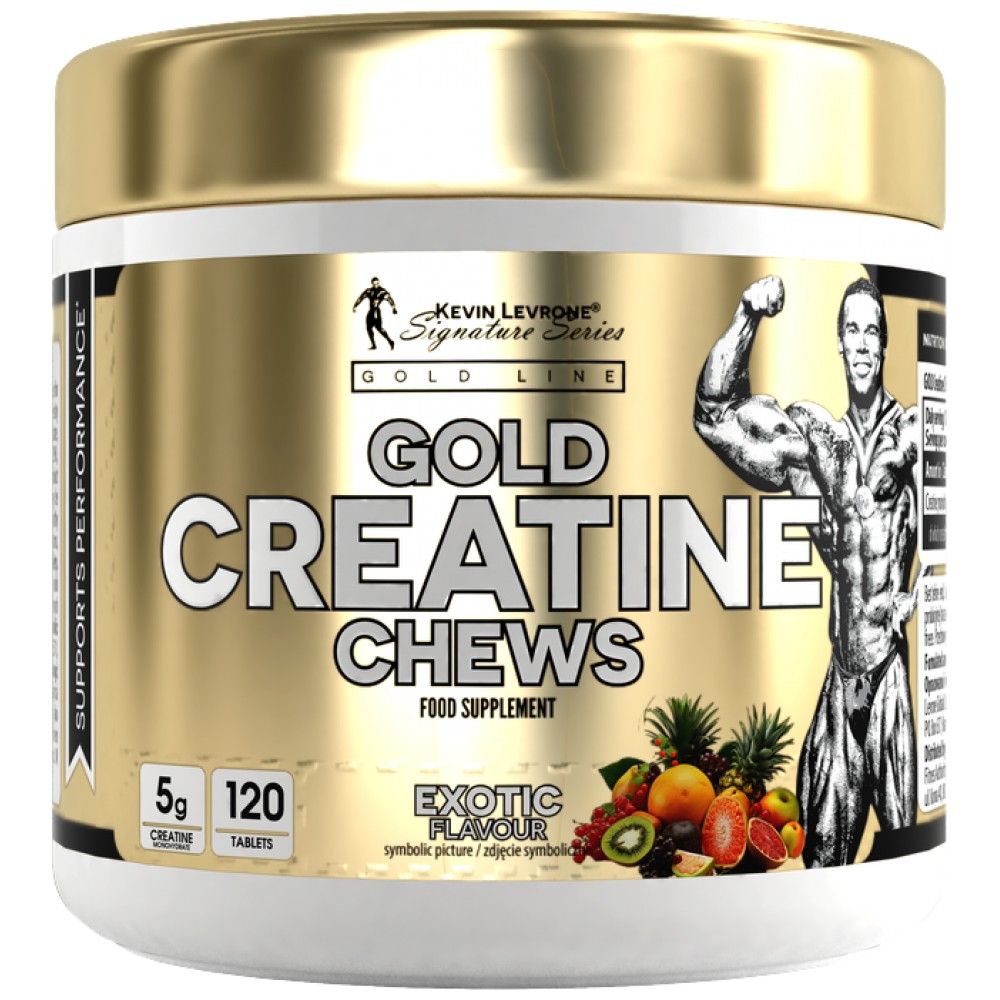 Gold Creatine Chews | Creatine Monohydrate - 120 Chewable Tablets - Nutra Best Europe