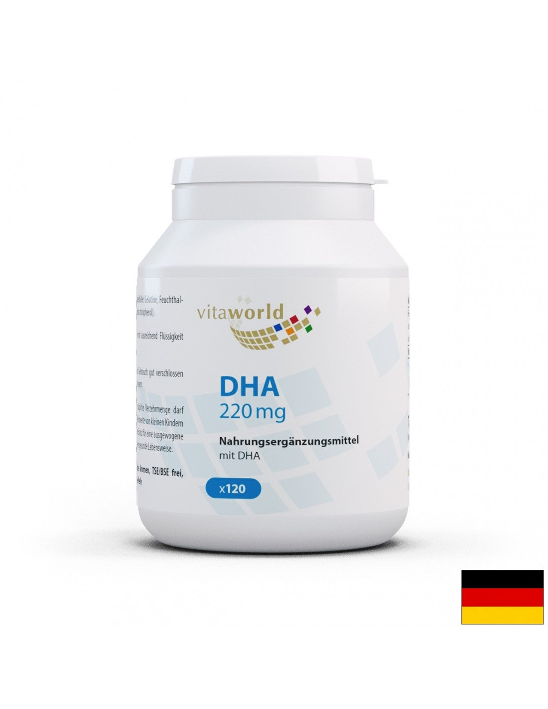 DHA / Docosahexaenoic acid 220 mg, 120 softgel capsules - Nutra Best Europe