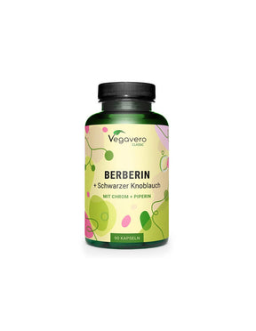 Diabetes and cardiovascular system - Berberine + Black garlic, 120 capsules Vegavero - Nutra Best Europe
