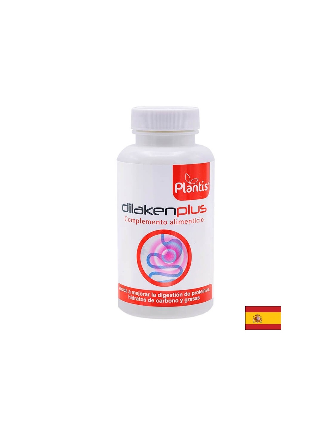 Dilakenplus Plantis® Digestive Enzymes - Gastrointestinal Health and Inflammation Control, 90 Capsules - Nutra Best Europe