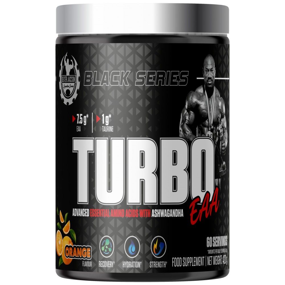 Black Series | Turbo EAA Powder ~ Essential Amino Acids with Taurine - 420 grams - Nutra Best Europe