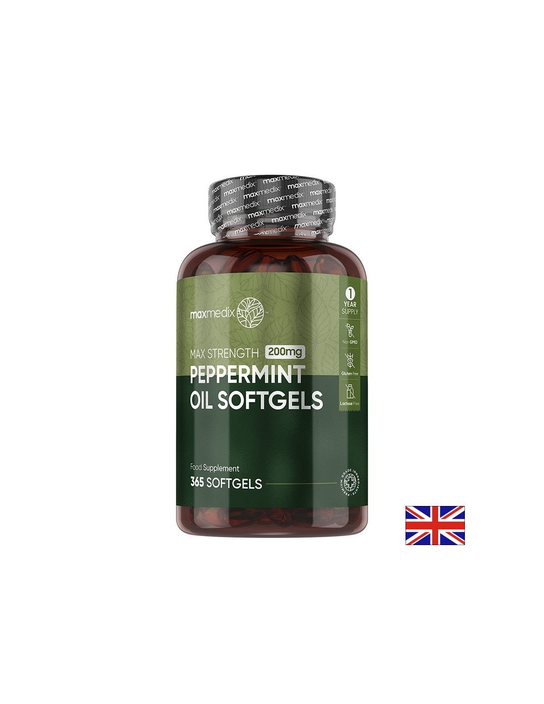 Good Digestion - Peppermint (oil), 200 mg x 365 softgel capsules - Nutra Best Europe