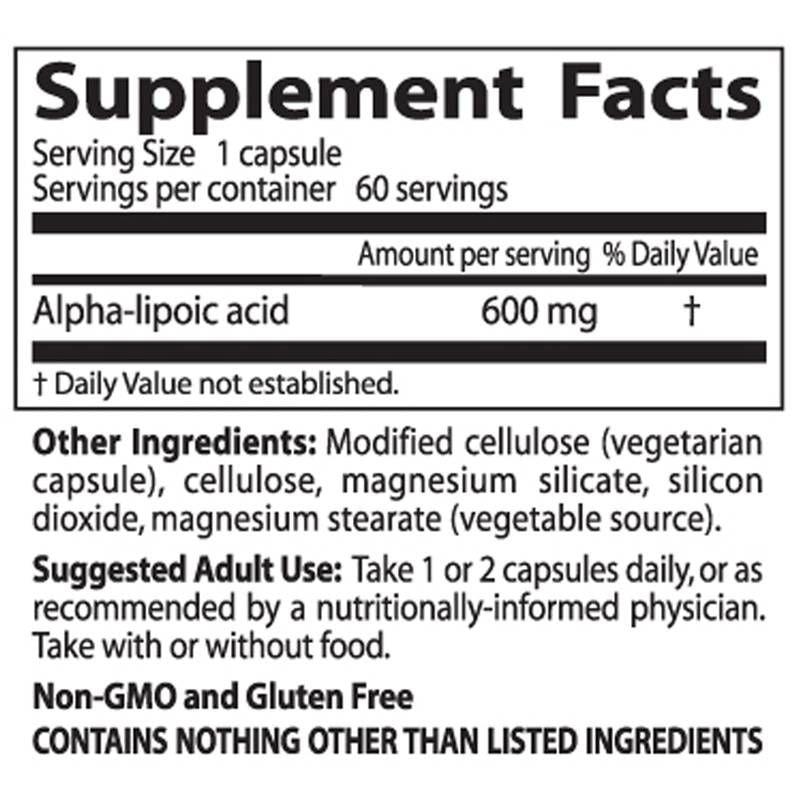 BEST Alpha Lipoic Acid 600 mg - 60 capsules - Nutra Best Europe
