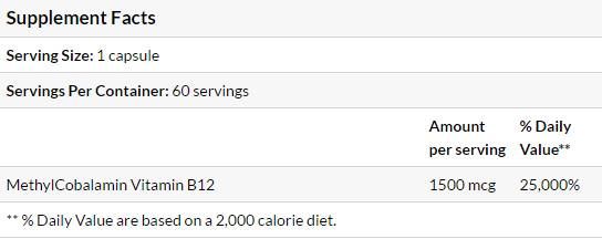 BEST Chewable FullyActive B12 / Methylcobalamin 1000 mcg - 60 Chewable Tablets - Nutra Best Europe