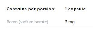 Boron 3 mg - 120 capsules - Nutra Best Europe