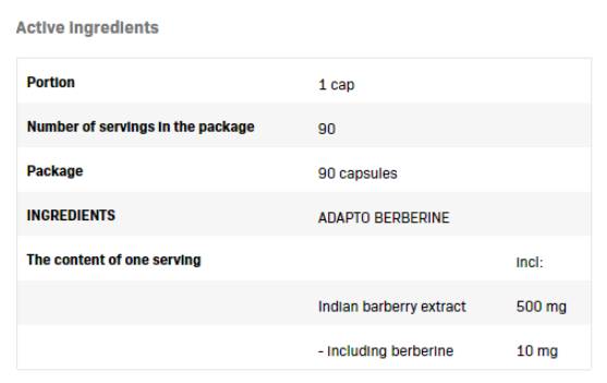 Berberine 500 mg - 90 capsules - Nutra Best Europe