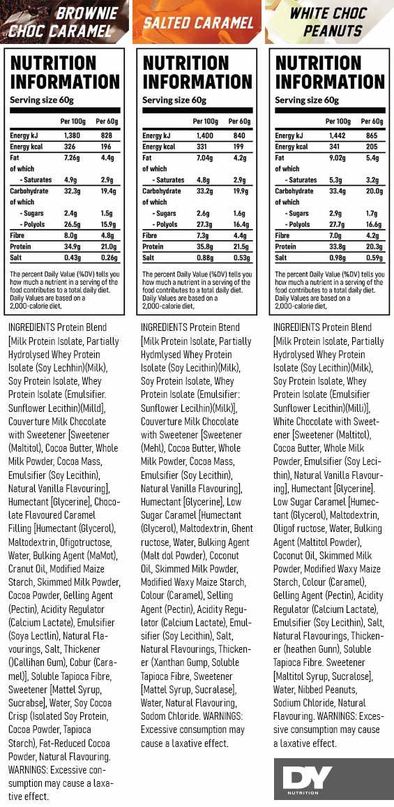 Yates Whey Protein Bar | No Sugar - 12 x 60 grams - Nutra Best Europe