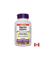 Digestive Enzymes x 90 tablets Webber Naturals - Nutra Best Europe