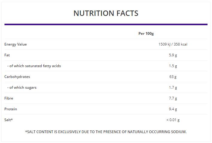 Oat Flour Whole Grain 1000 grams - Nutra Best Europe