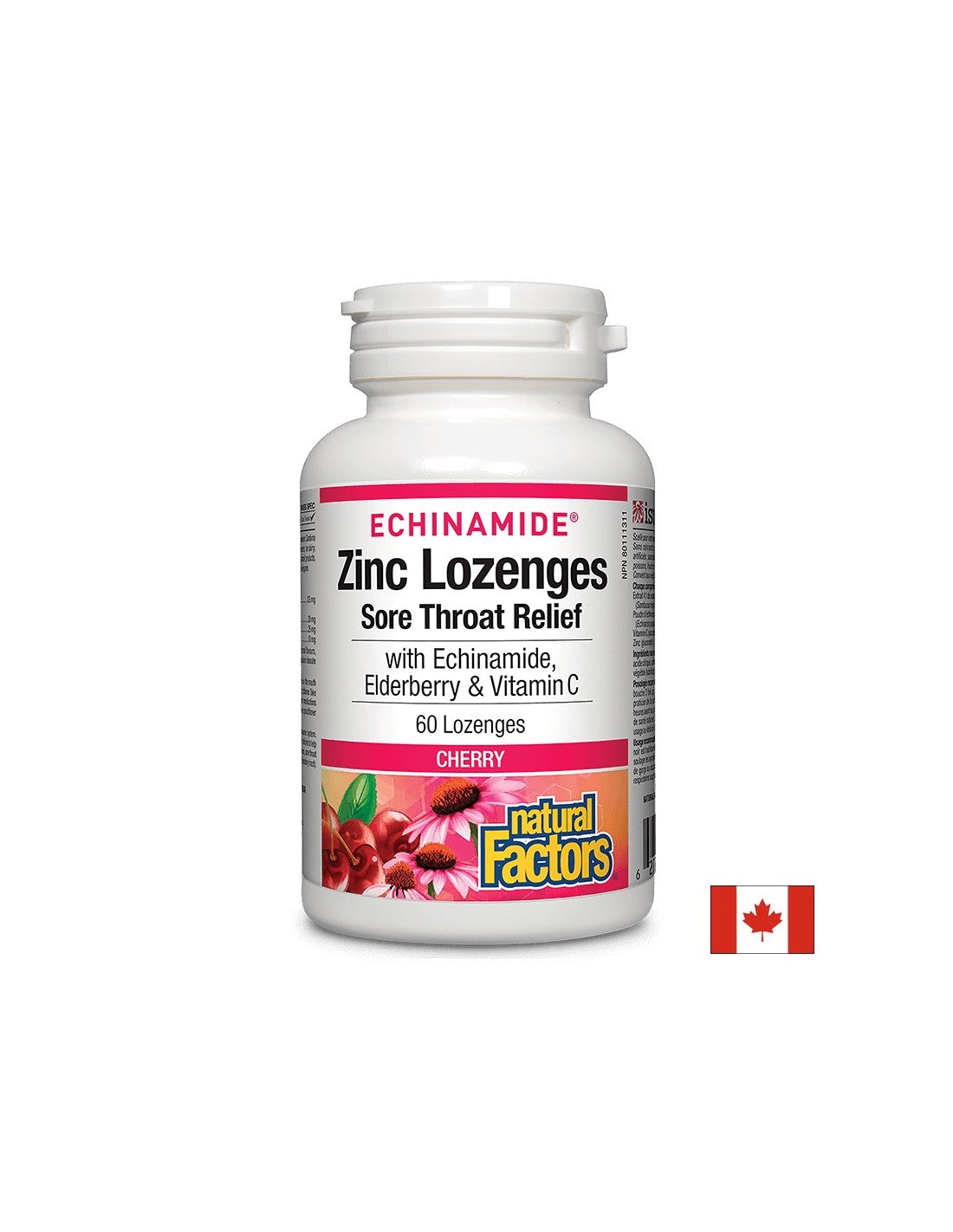 Echinamide® Zinc Lozenges | Sore Throat Relief - 60 Chewables - Nutra Best Europe