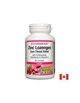 Echinamide® Zinc Lozenges | Sore Throat Relief - 60 Chewables - Nutra Best Europe