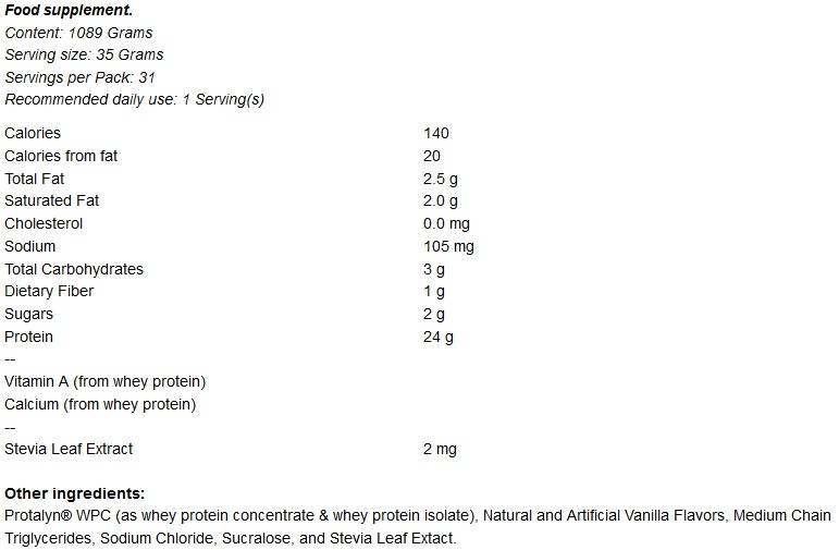 EFX Pure Whey Isolate + Concentrate [1089 grams, 31 Doses] - Nutra Best Europe