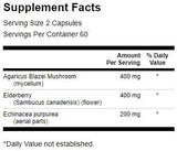 Elderberry/Agaricus/Echinacea 120 capsules - Nutra Best Europe