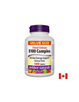 Energy metabolism, nervous system, heart activity - Vitamin B100 Complex, 140 tablets - Nutra Best Europe
