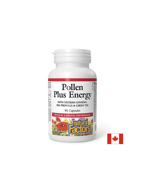 Pollen Plus Energy | With Siberian Ginseng, Bee Propolis and Green Tea - 90 capsules - Nutra Best Europe
