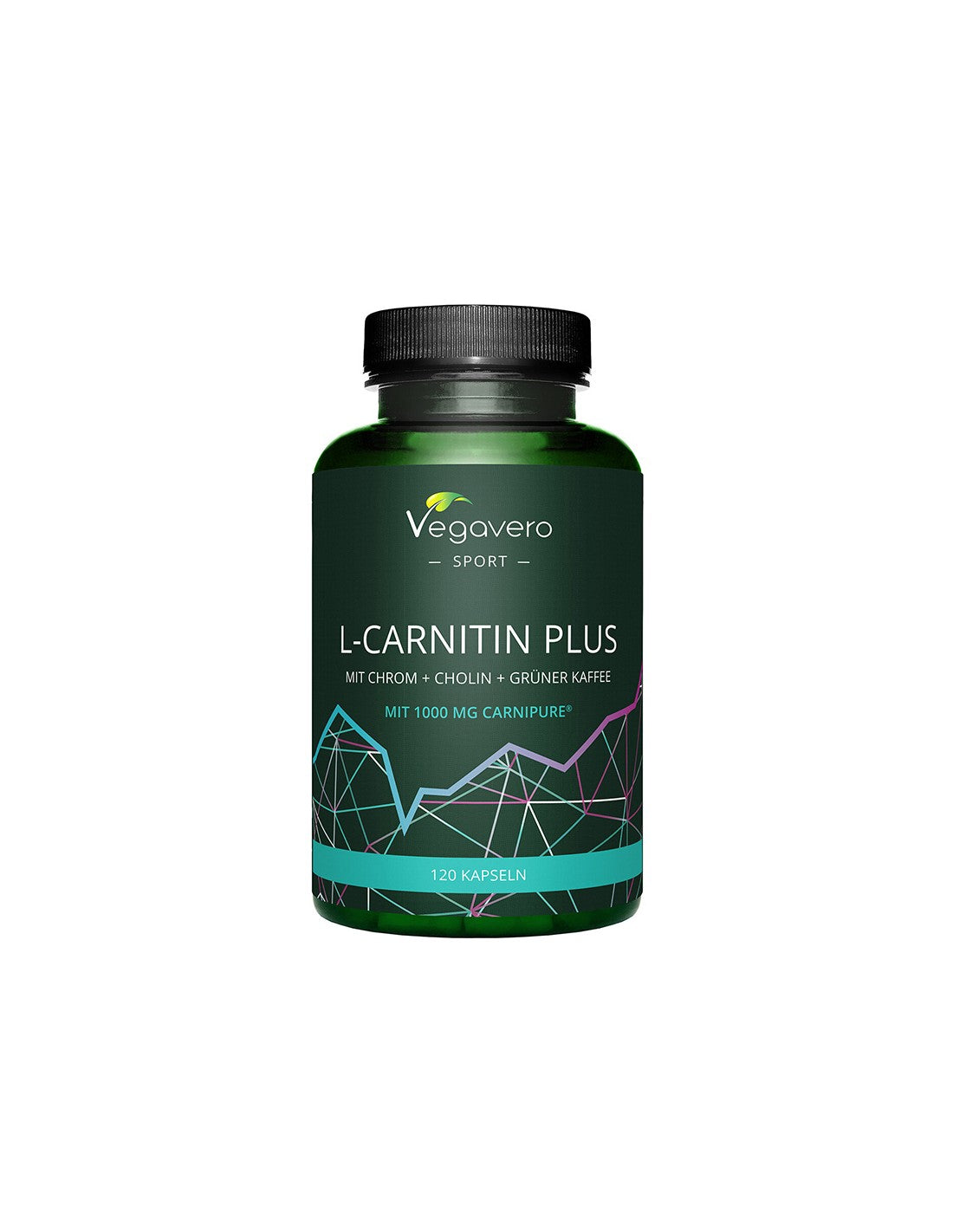 Energy and weight control - L-Carnitine + Chromium, choline and green coffee, 120 capsules - Nutra Best Europe