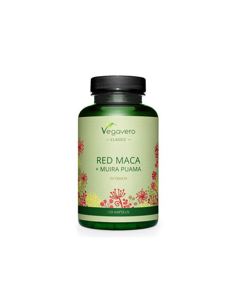 Energy and Libido - Red Maca + Muira Puama, 120 Vegavero capsules - Nutra Best Europe