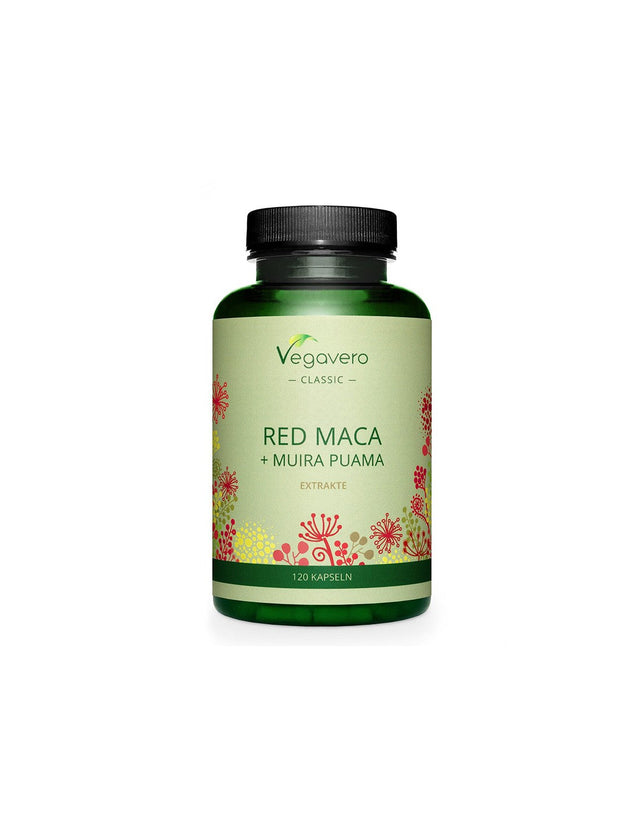 Energy and Libido - Red Maca + Muira Puama, 120 Vegavero capsules - Nutra Best Europe