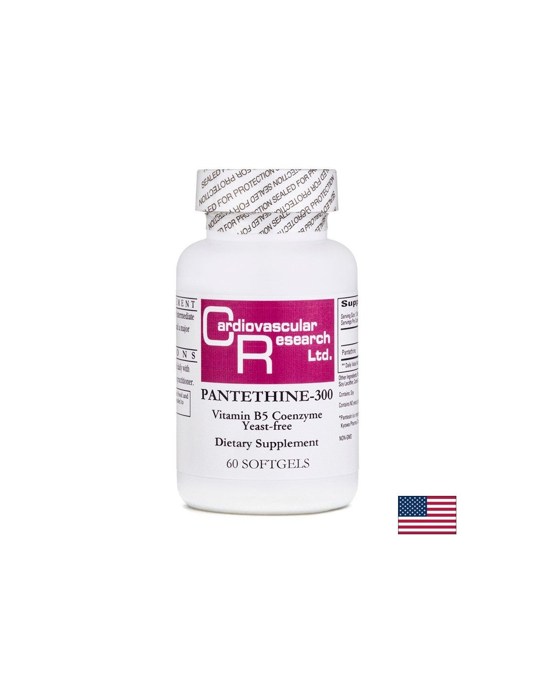 Energy and Nervous System - Pantethine (Vitamin B5), 300 mg x 60 softgel capsules - Nutra Best Europe