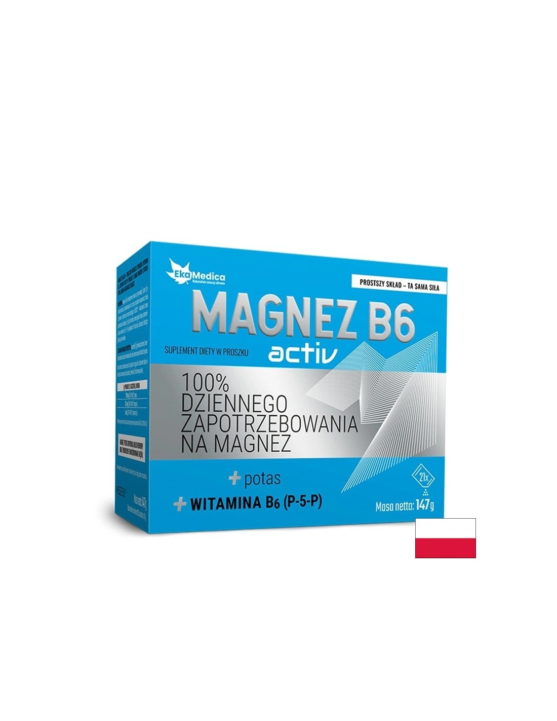 Energy and heart health - Magne B6 Active (magnesium, potassium, vitamin B6), 21 sachets - Nutra Best Europe